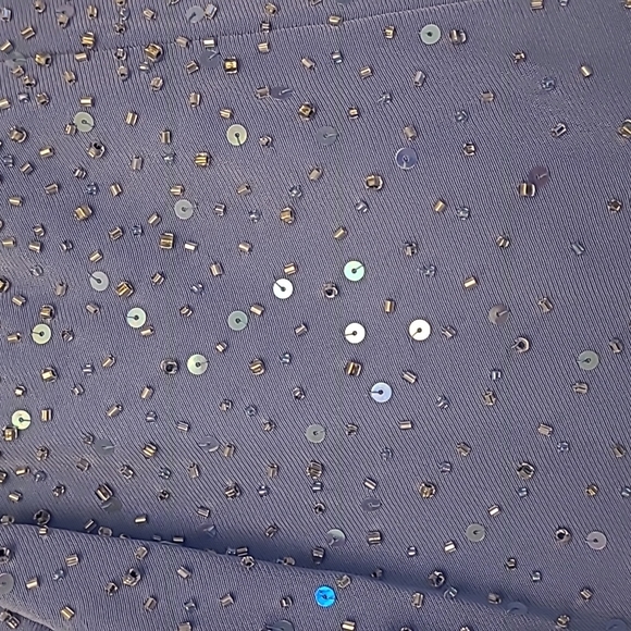 EUC MORI LEE Light Periwinkle Blue Beaded 3 Piece Skirt Set - Picture 8 of 17